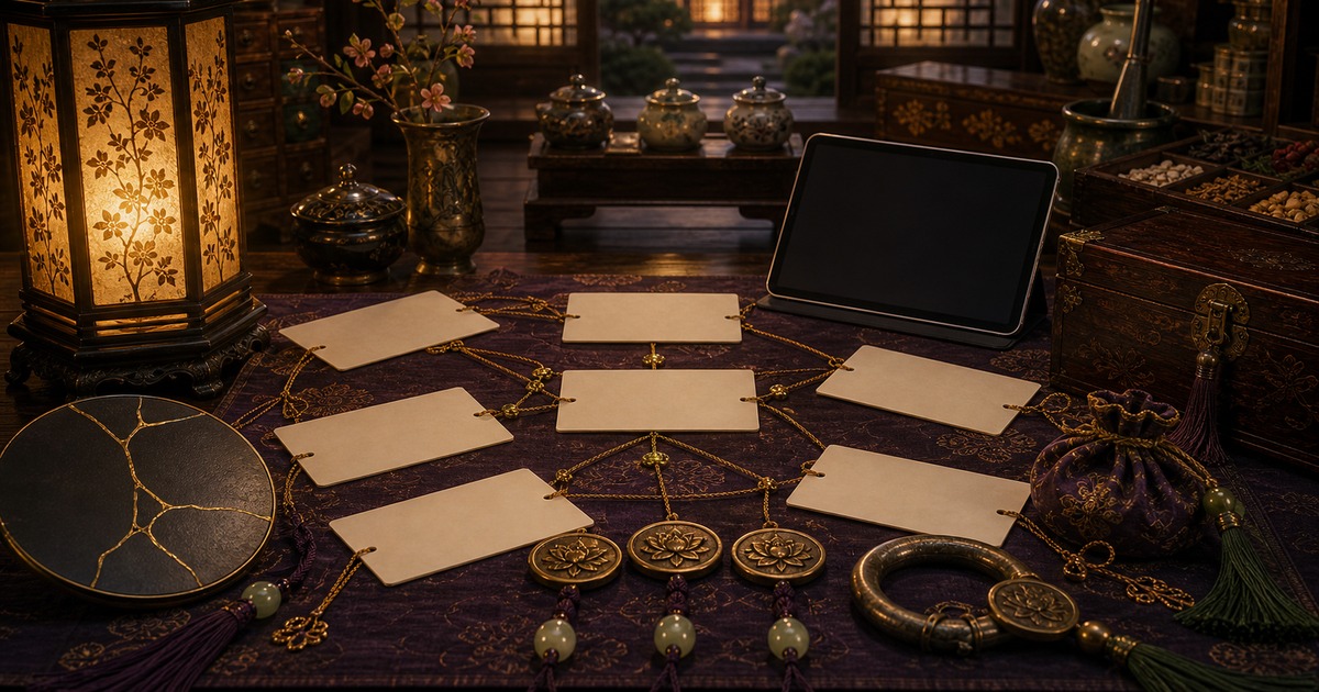 桃美に関するFAQを白紙カードと金継ぎの鏡と守護一族の輪で整理した画像