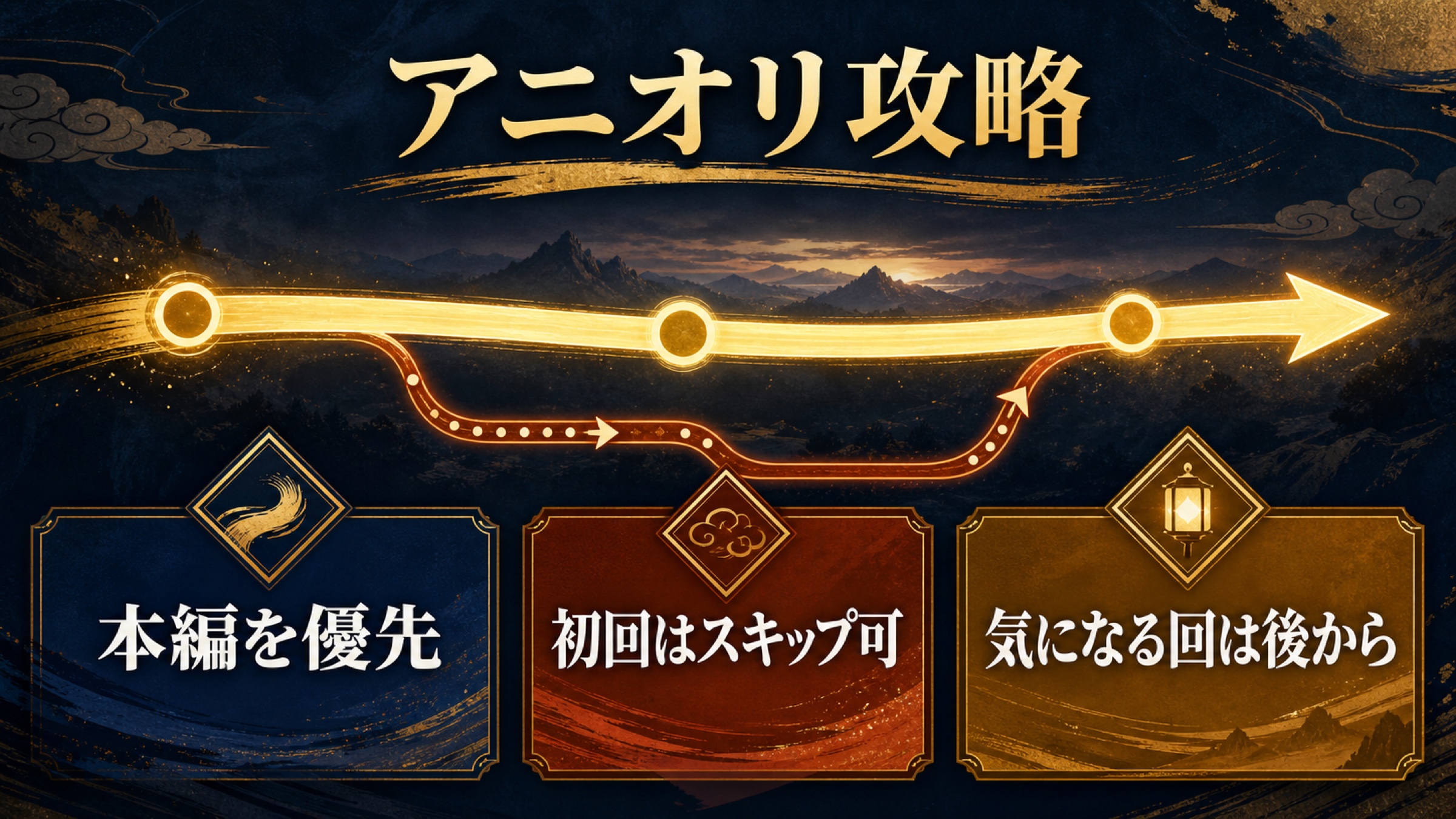 NARUTOの本編を優先しアニオリを後から楽しむ方法の図解