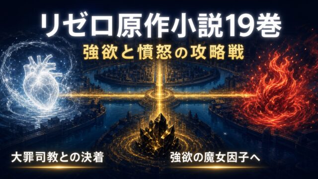 リゼロ原作小説19巻の大罪司教攻略と強欲の魔女因子を整理した図解