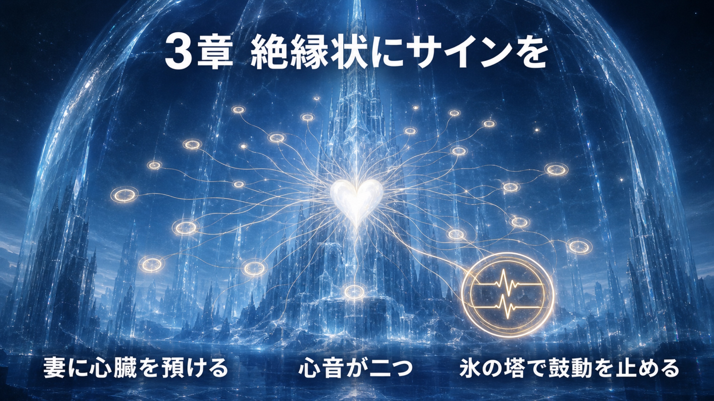 リゼロ19巻3章の小さな王の心臓と氷の塔による鼓動停止を整理した図解