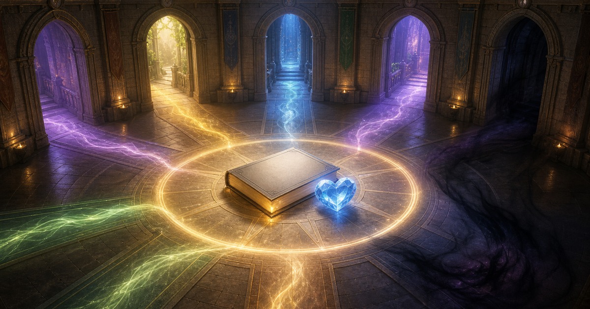 メイリィ探しと塔の仲間たちの信頼が交差するイメージ