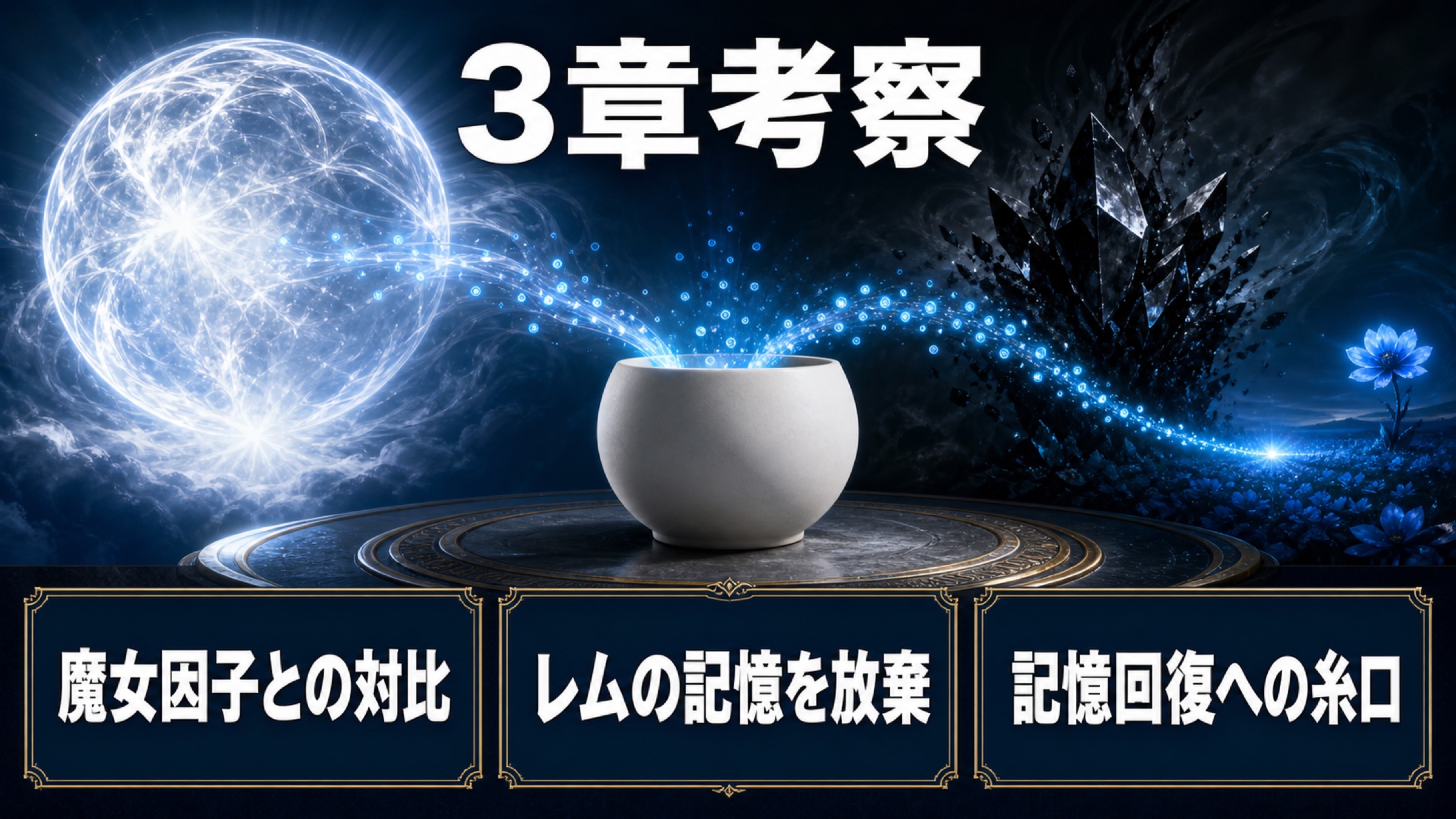 リゼロ25巻3章の魔女因子とレムの記憶回復を考察した図解