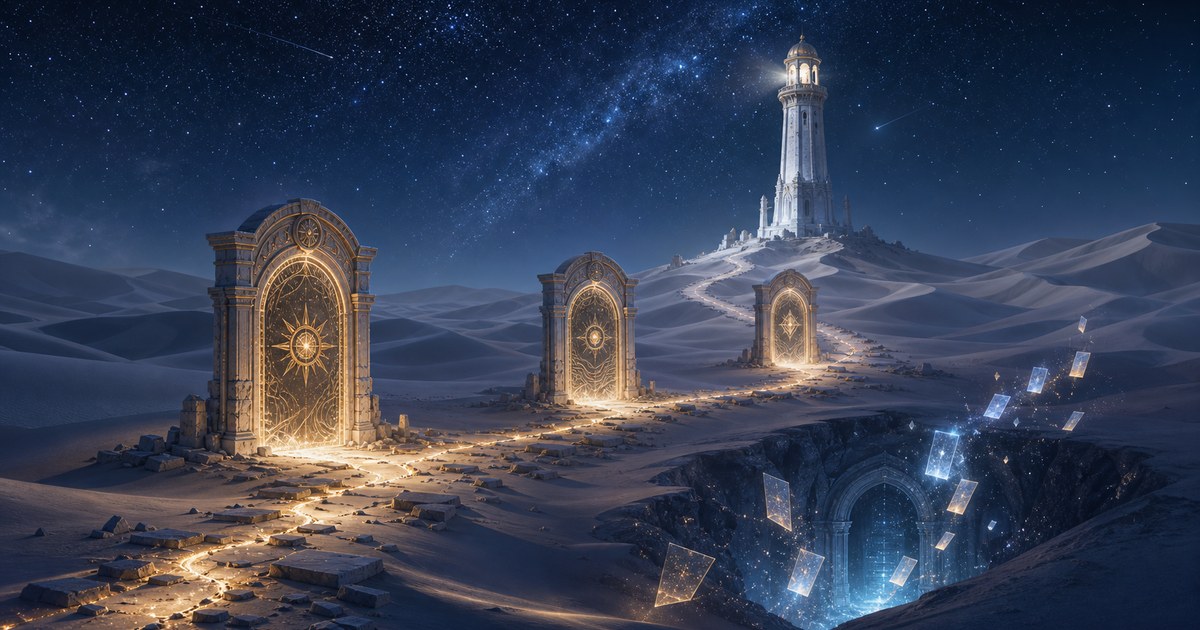 砂海から監視塔へ向かい三つの試練に挑む第6章のあらすじイメージ
