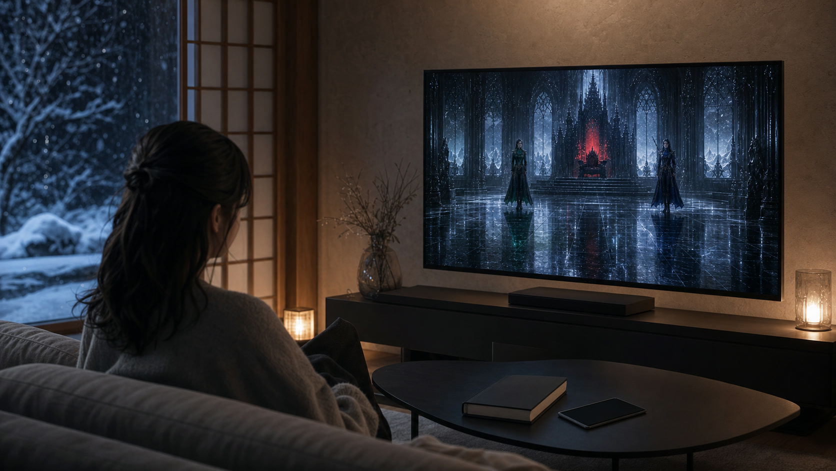 転スラを配信で見返しミザリーとレインの立ち位置や所作を確認する視聴方法を表した画像