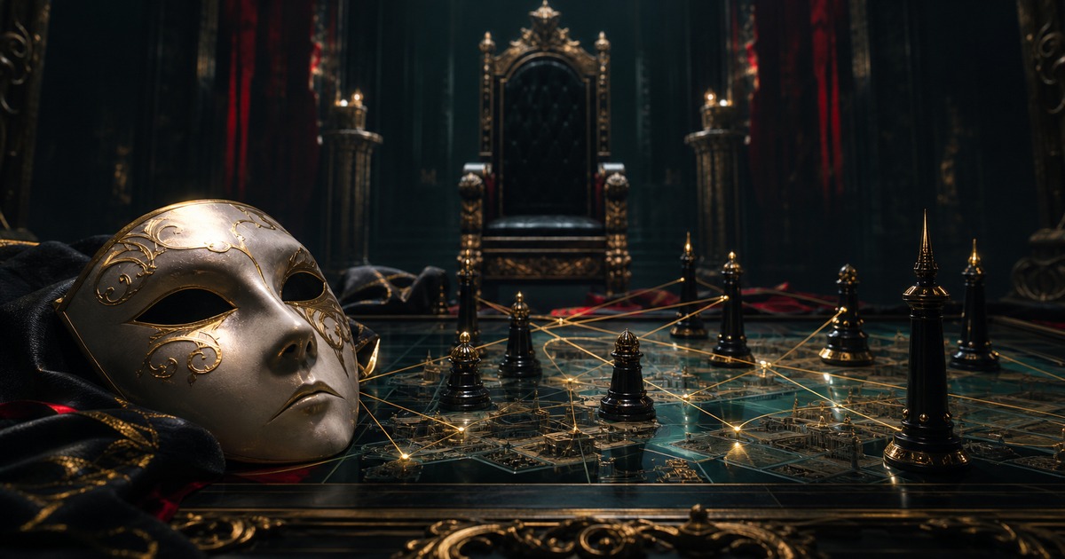ユウキの本当の目的と黒幕としての策略を象徴する画像