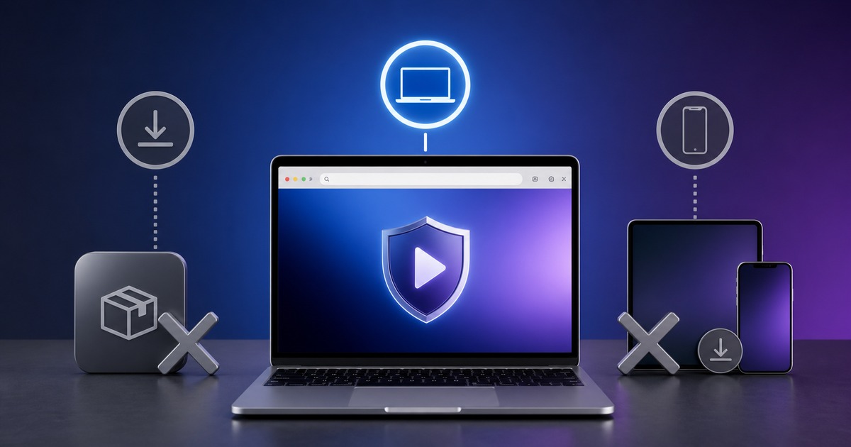MacでU-NEXTを見る方法・設定ガイド【2026年最新】の「MacでU-NEXTを見る方法:ブラウザ視聴が基本」を説明する本文画像