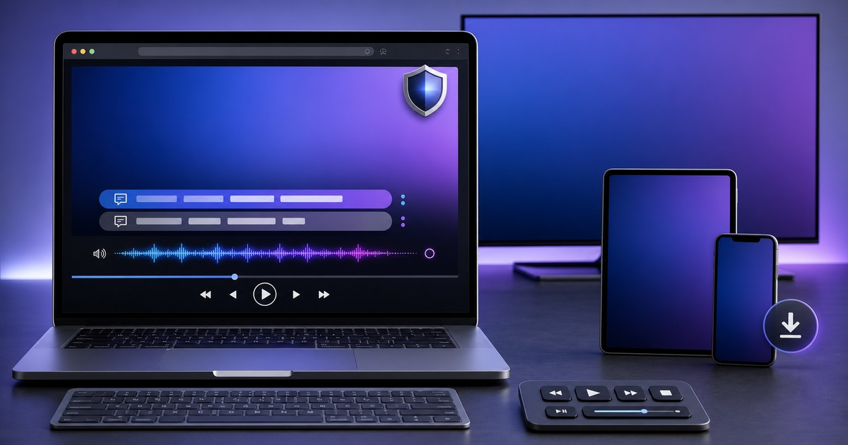 MacでU-NEXTを見る方法・設定ガイド【2026年最新】の「PCでのU-NEXT字幕・音声切替の操作方法」を説明する本文画像