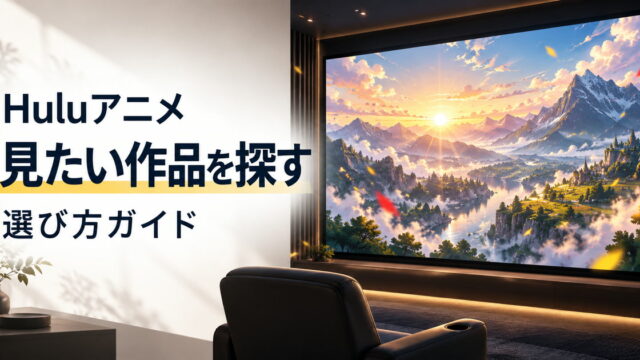 Huluで見たいアニメを探すための選び方ガイド