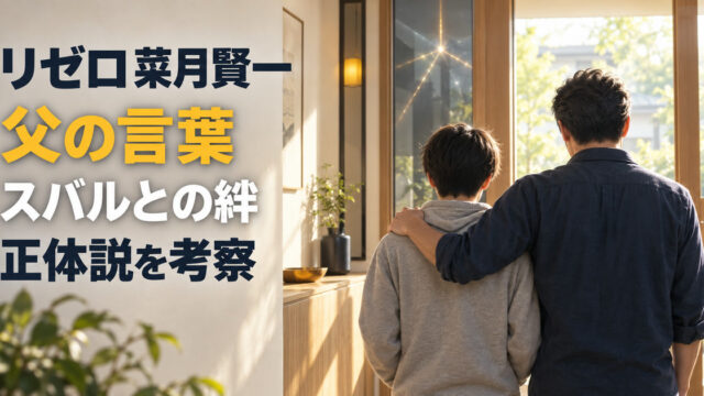 菜月賢一の父としての言葉とスバルとの絆、正体説を考察するアイキャッチ