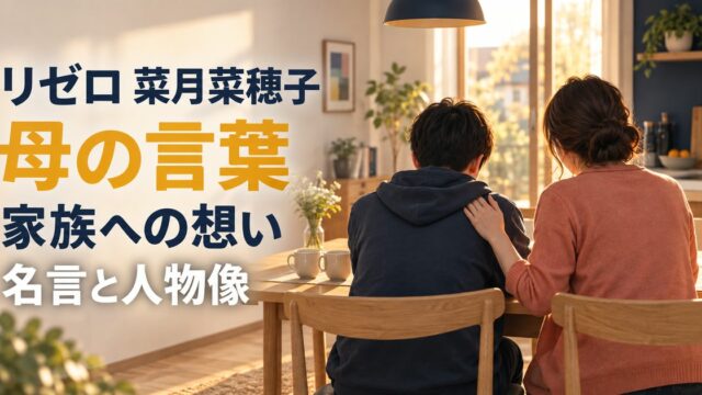 菜月菜穂子の母としての言葉と家族への想いを表すアイキャッチ