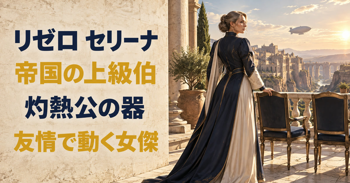 セリーナの帝国上級伯としての器と友情で動く女傑の姿を表すアイキャッチ