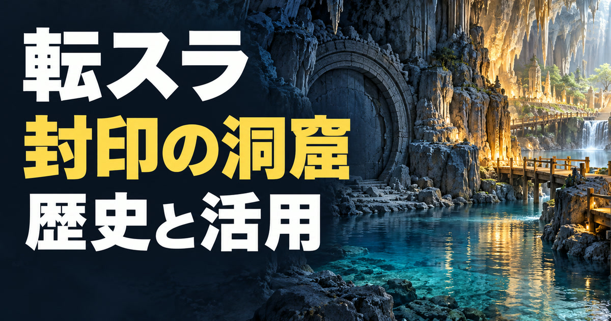 転スラの封印の洞窟について歴史と活用を案内するアイキャッチ