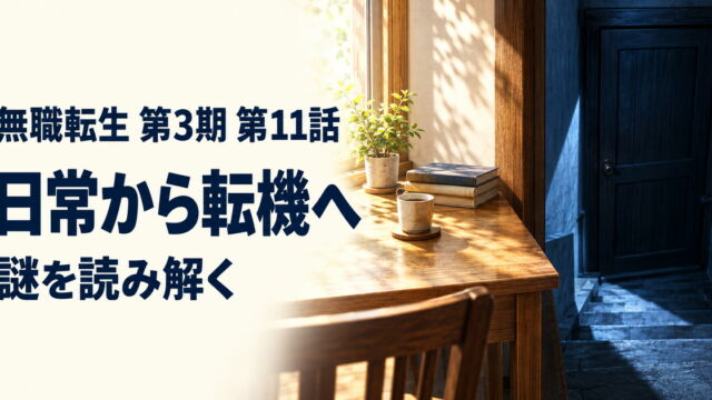 無職転生 第3期・第11話・日常から転機へ・謎を読み解く