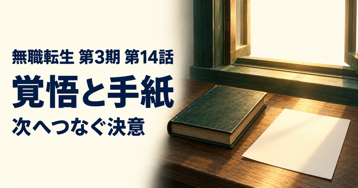 無職転生 第3期・第14話・覚悟と手紙・次へつなぐ決意