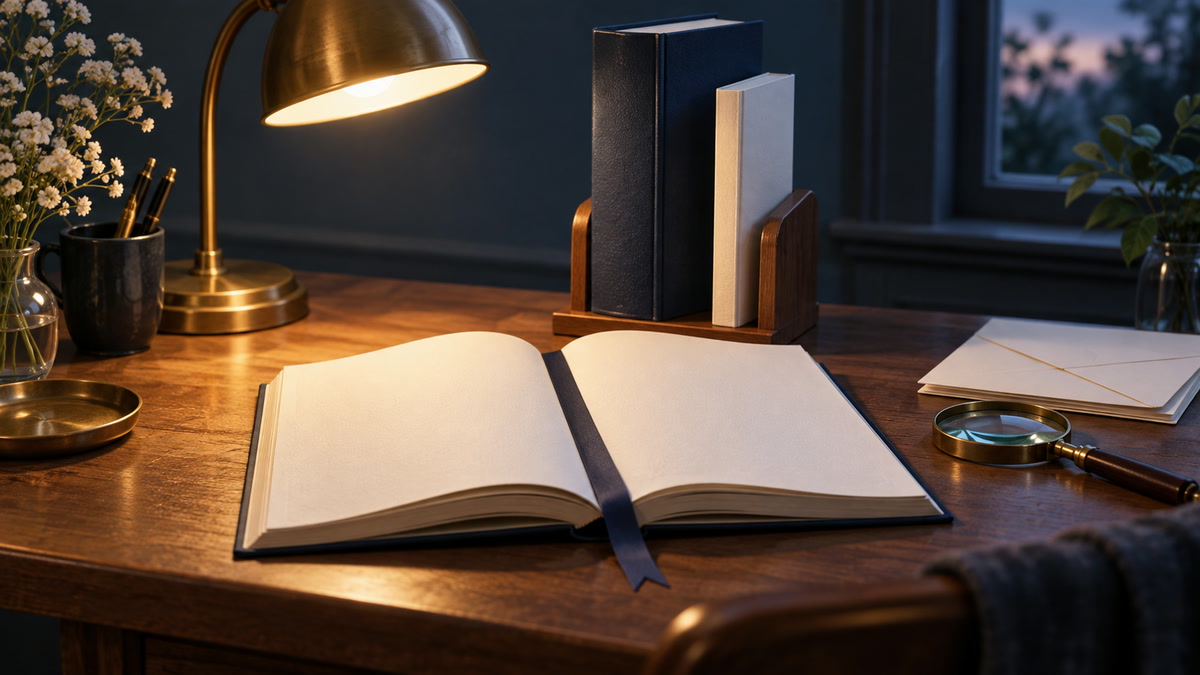 無地の本としおりで原作を読み進める時間を表す
