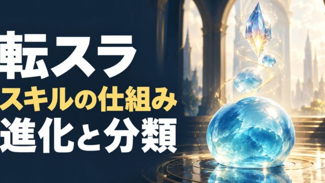 転スラのスキルの仕組みと進化・分類を表すアイキャッチ